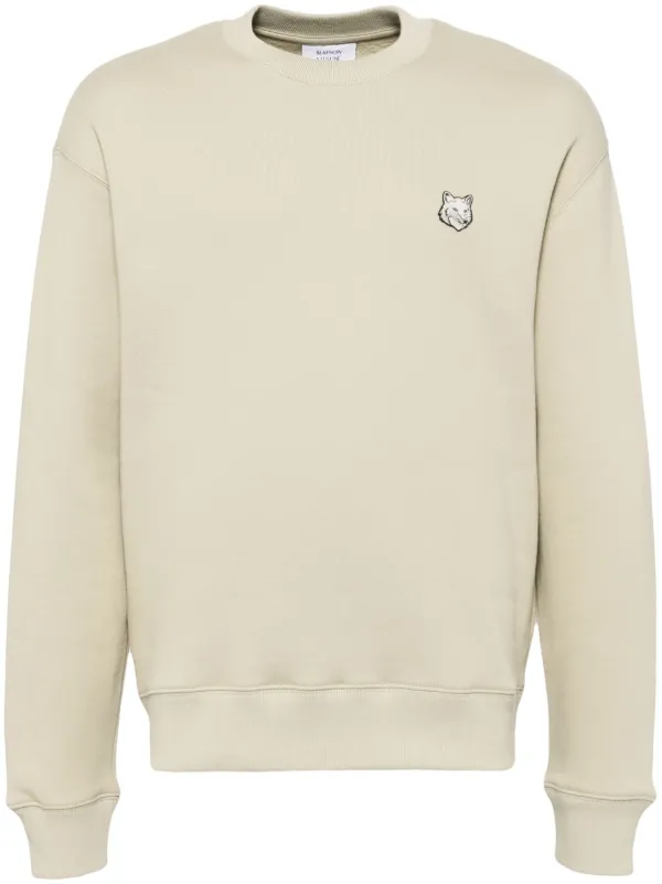 【関税&送料込】Maison Kitsune Cotton Sweatshirt With Bold F Maison Kitsuné Bold Fox Head Cotton Sweatshirt | Blue | FARFETCH