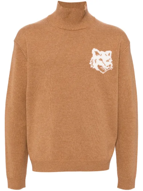 Pull à logo en intarsia - Maison Kitsuné - Modalova