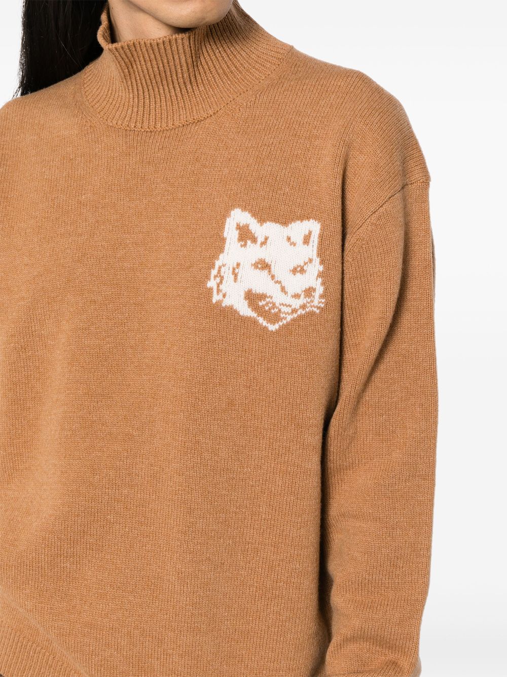 Maison Kitsune fox head intarsia comfort jumper Men