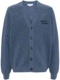 Maison Kitsuné handwriting comfort cardigan - Blue