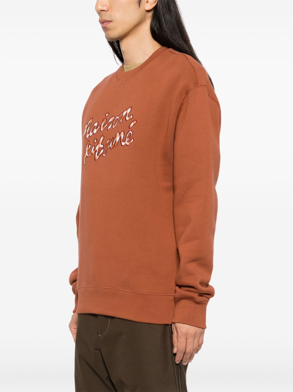 Maison Kitsune Handwriting Gingham sweatshirt Men