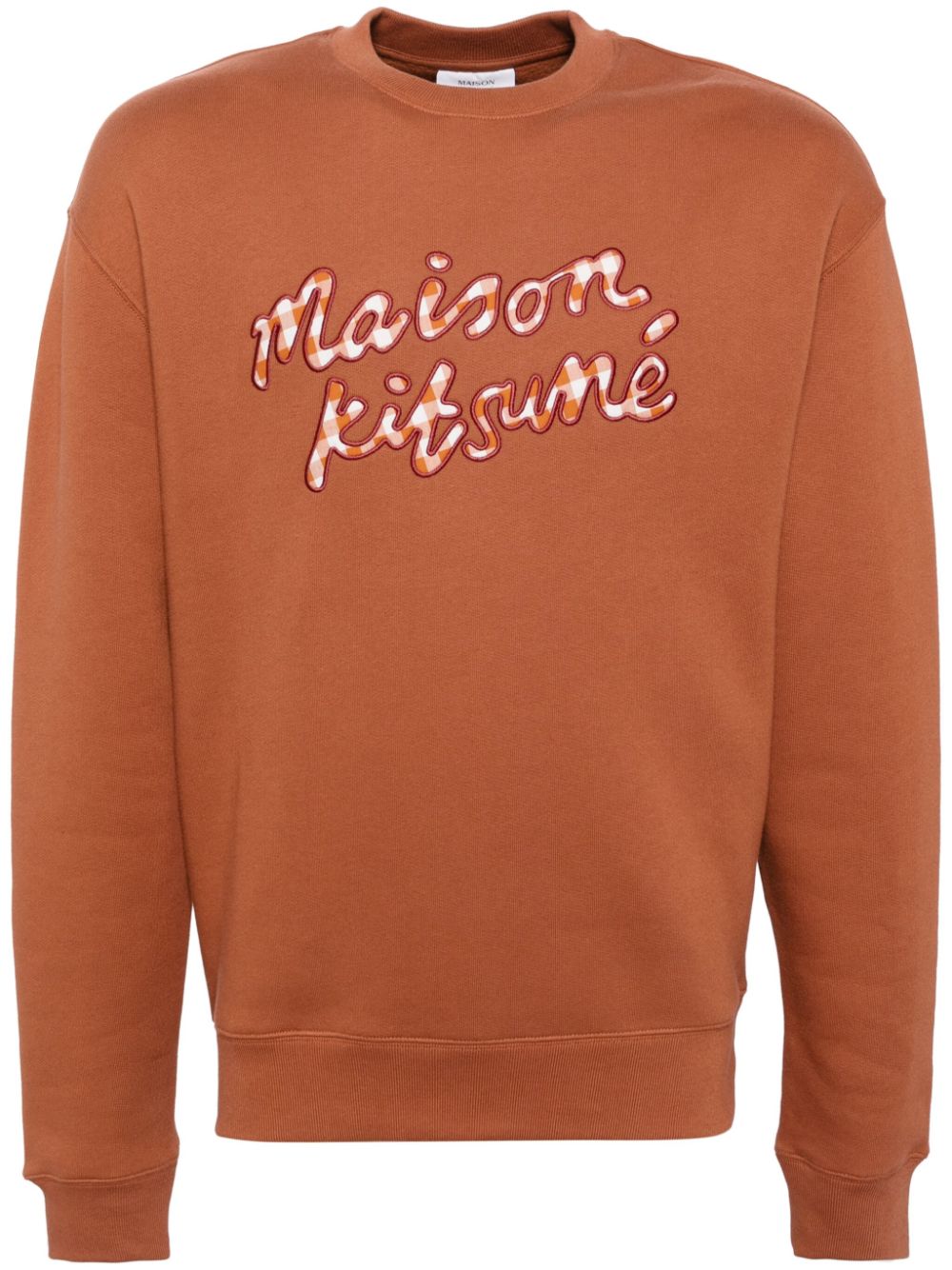 Maison Kitsune Handwriting Gingham sweatshirt Men