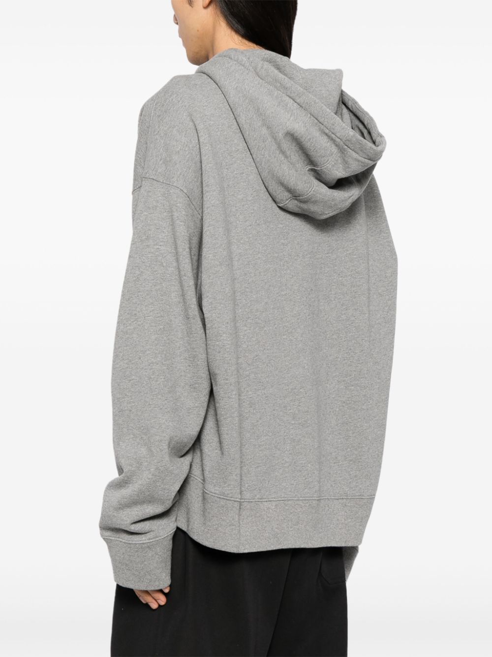 Shop Maison Kitsuné Rambling Fox Oversized Hoodie In 灰色