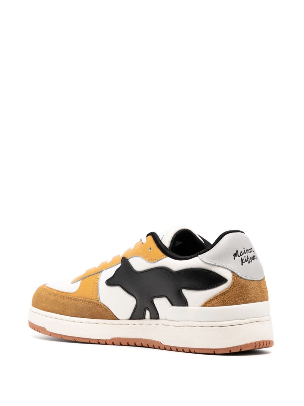 Shop Maison Kitsuné Chiru Trainers In Yellow