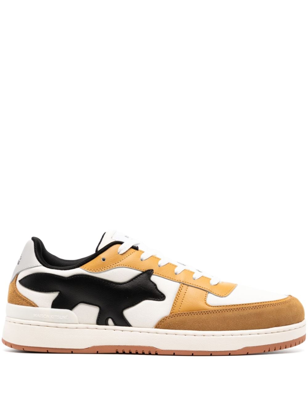 Shop Maison Kitsuné Chiru Trainers In Yellow