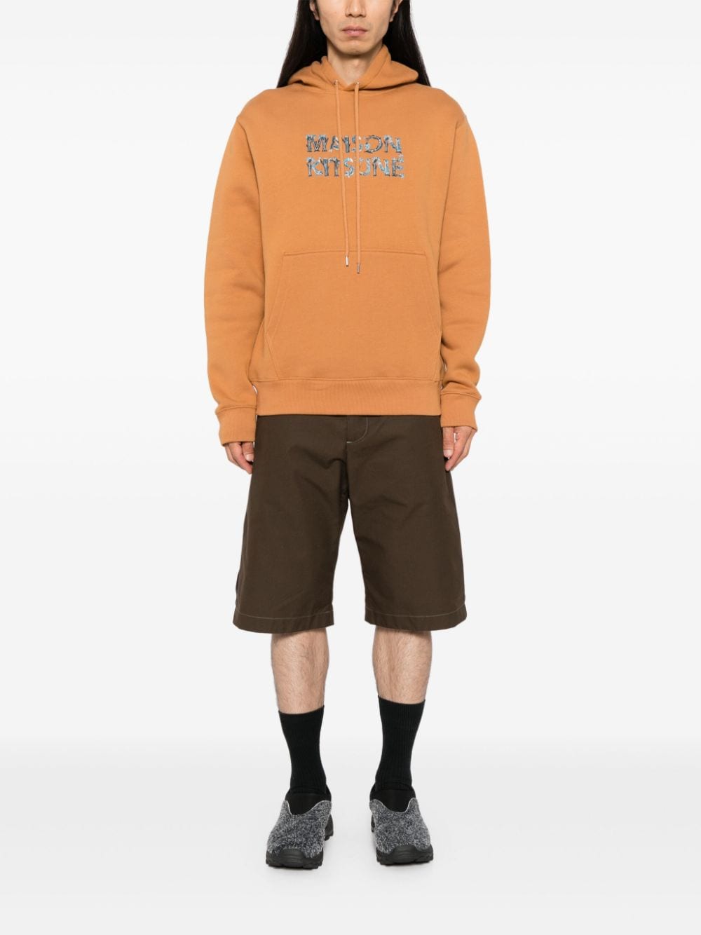 Maison Kitsuné Wooland Alphabet Comfort hoodie - Oranje