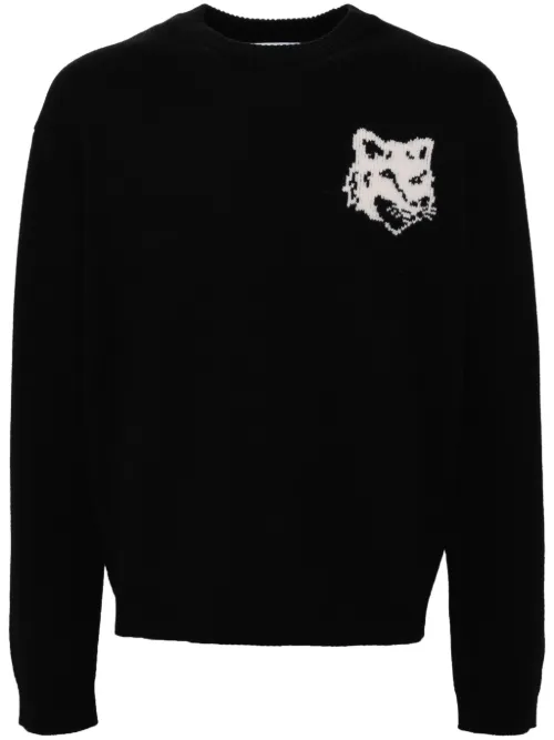 Pull à logo en intarsia - Maison Kitsuné - Modalova