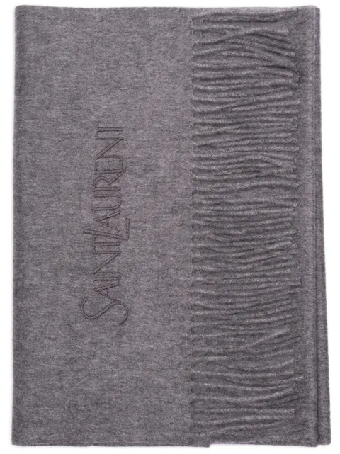 Saint Laurent bufanda con logo bordado