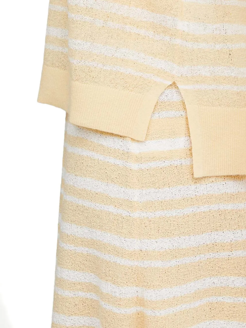 AERON Gestreepte top met korte mouwen Beige