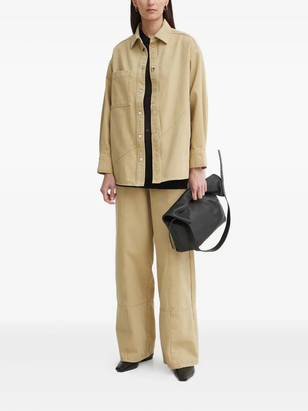 Aeron Button-fastening Patch-pocket Shirt Jacket In Neutral