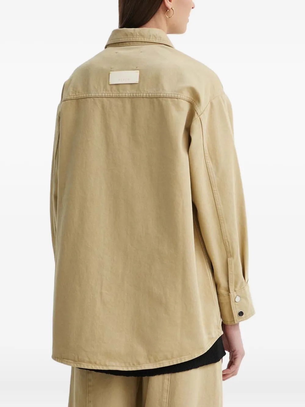 Aeron Button-fastening Patch-pocket Shirt Jacket In Neutral