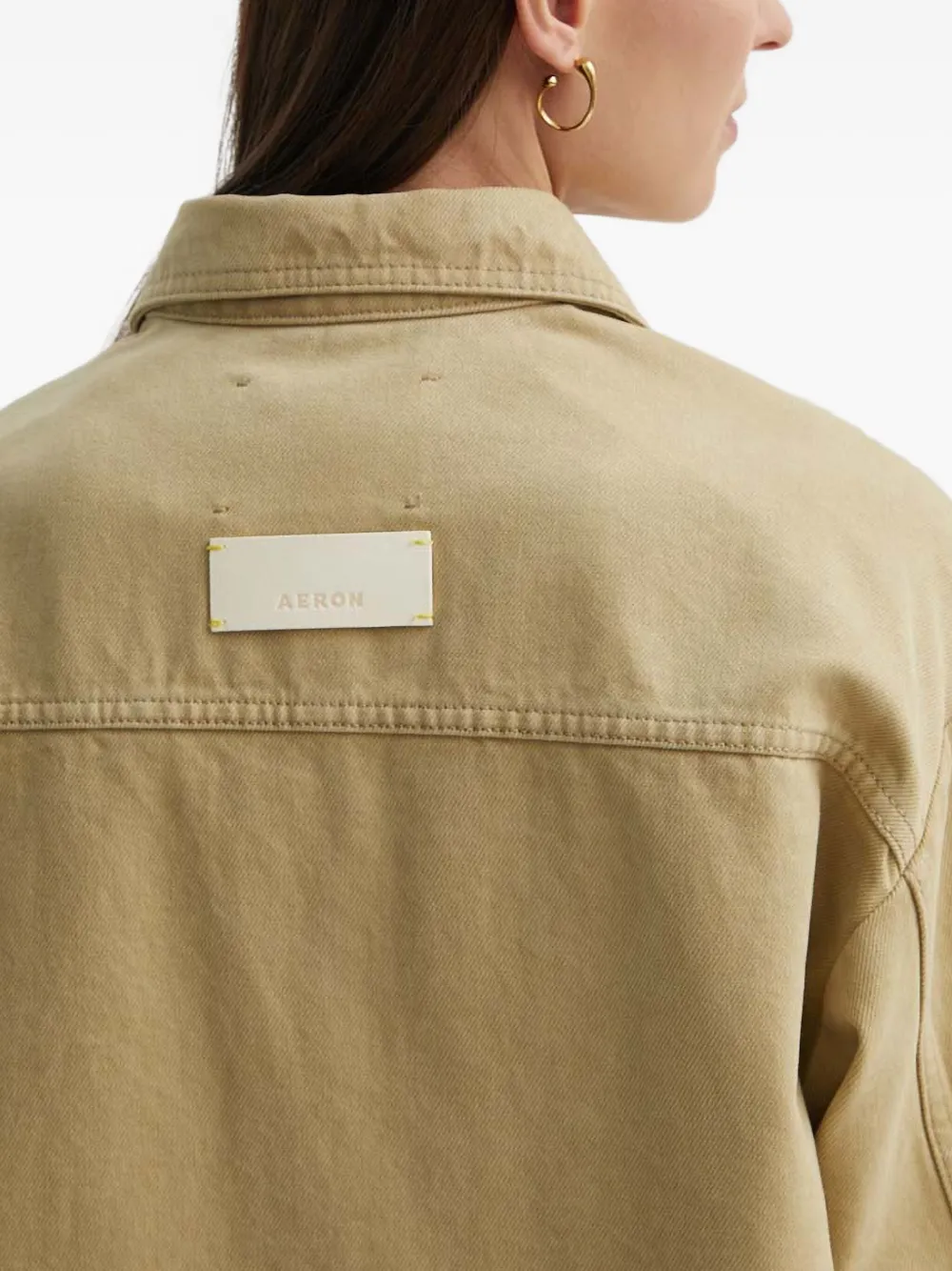 Aeron Button-fastening Patch-pocket Shirt Jacket In Neutral