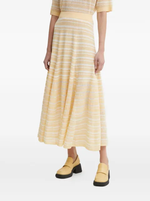 AERON striped midi skirt