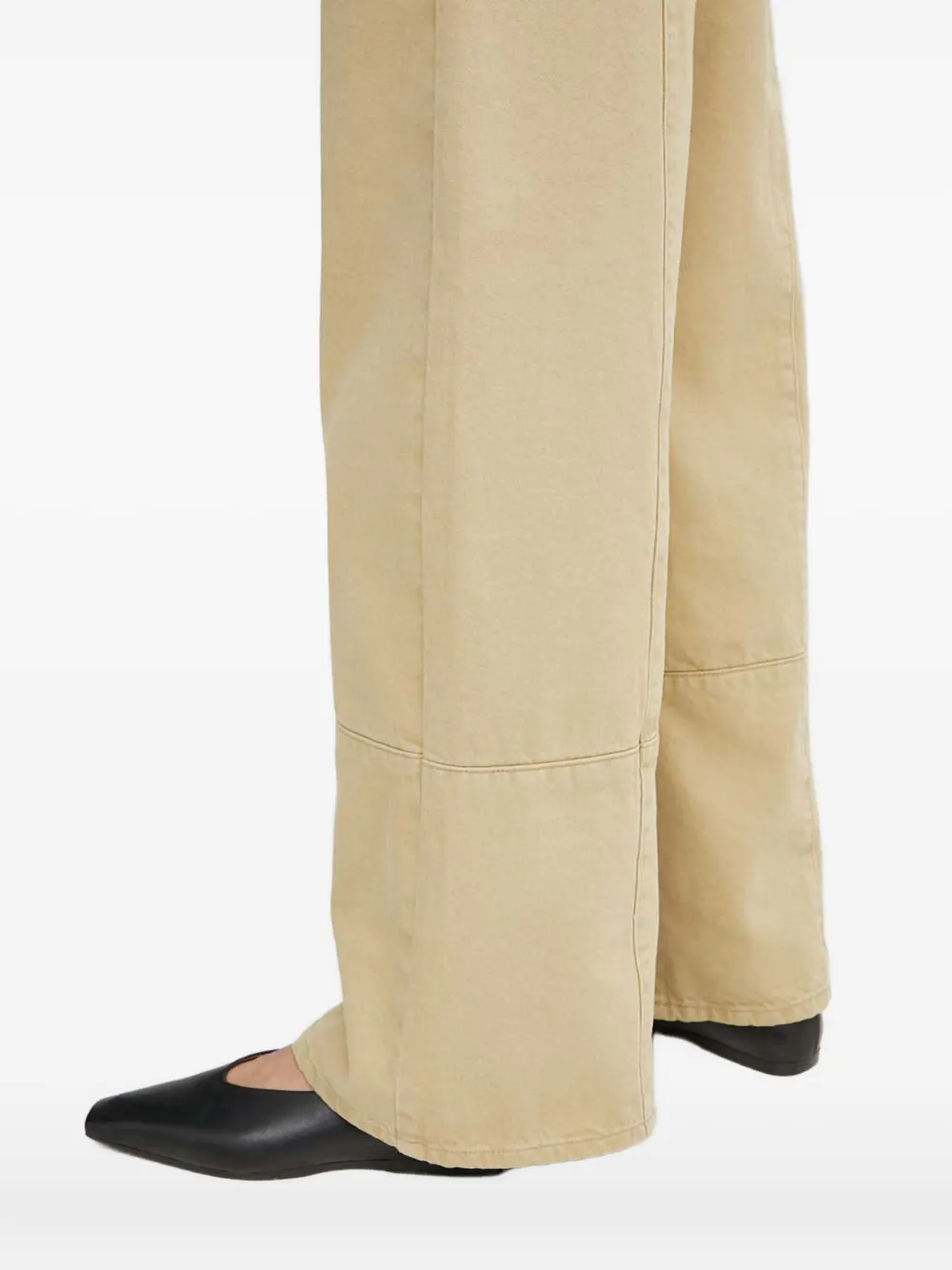Aeron Panelled Wide-leg Jeans In Neutral