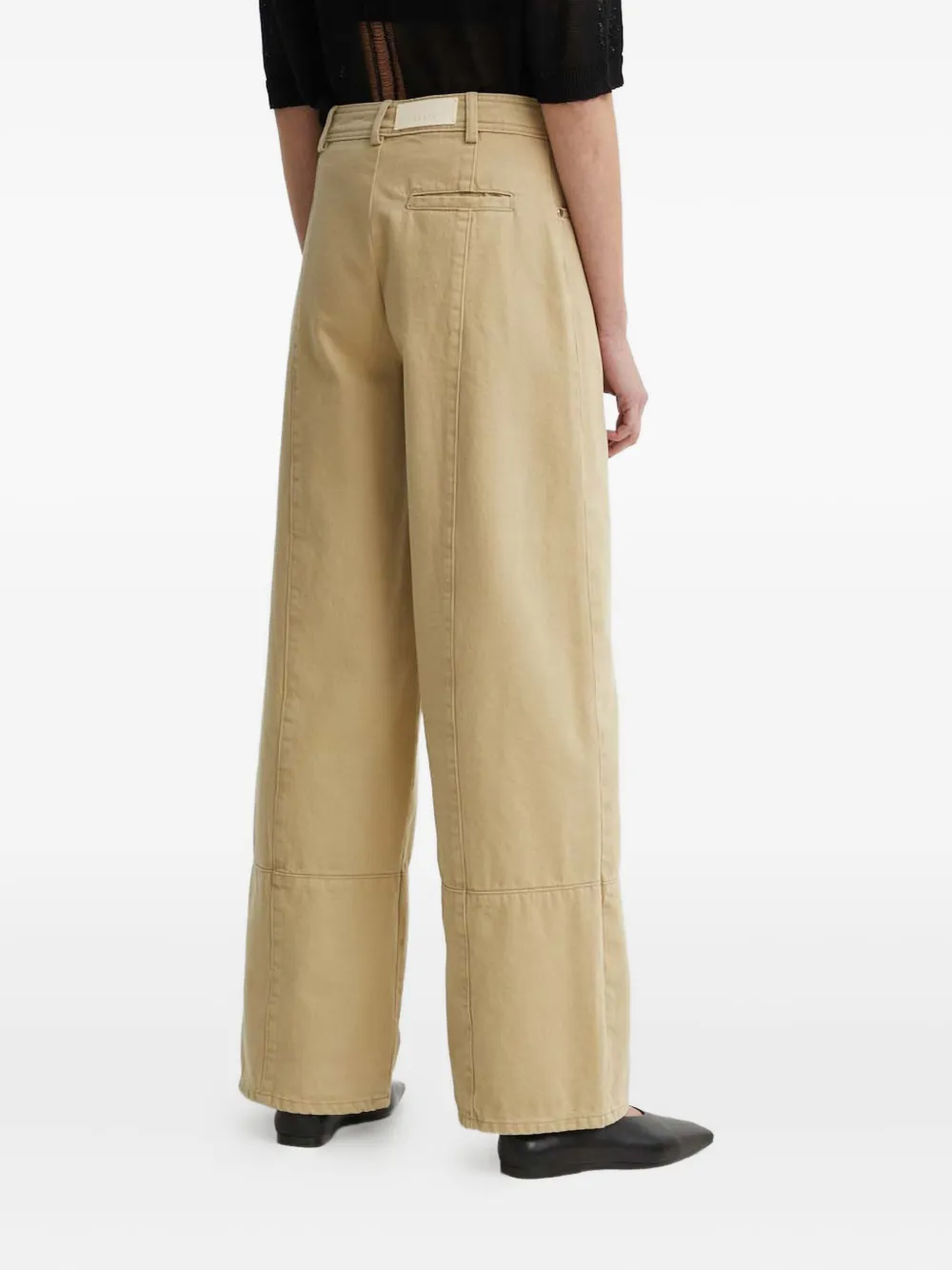 Aeron Panelled Wide-leg Jeans In Neutral