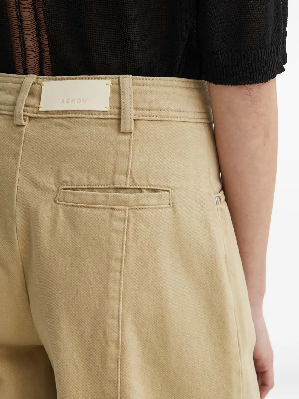 Aeron Panelled Wide-leg Jeans In Neutral