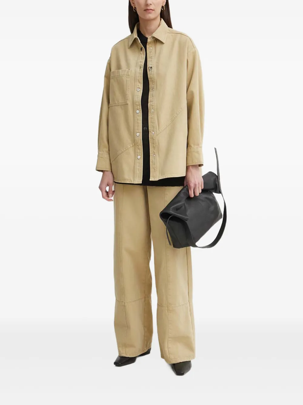 AERON Jeans met vlakken Beige