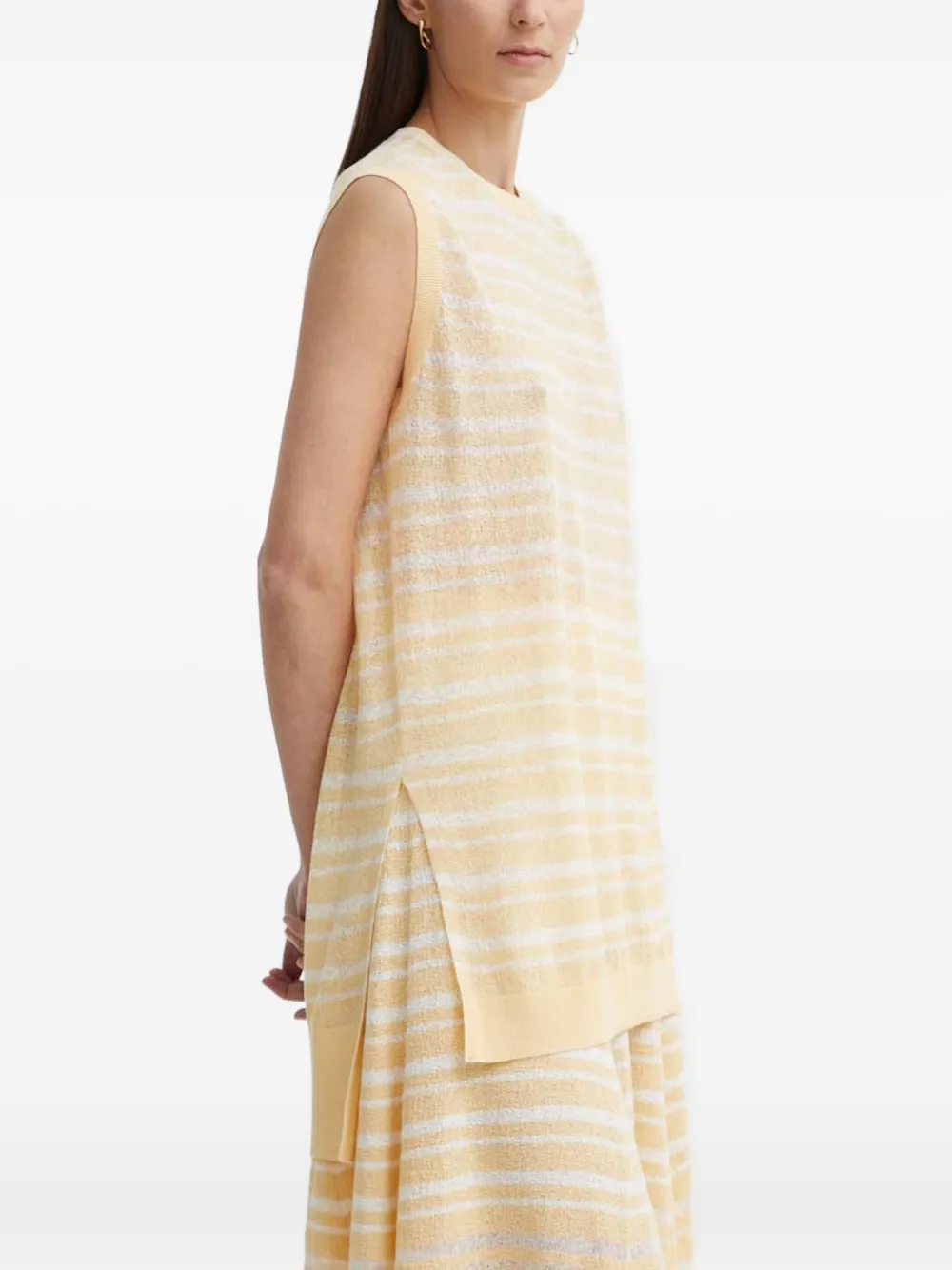 AERON striped sleeveless knit top | Neutrals | Image 1