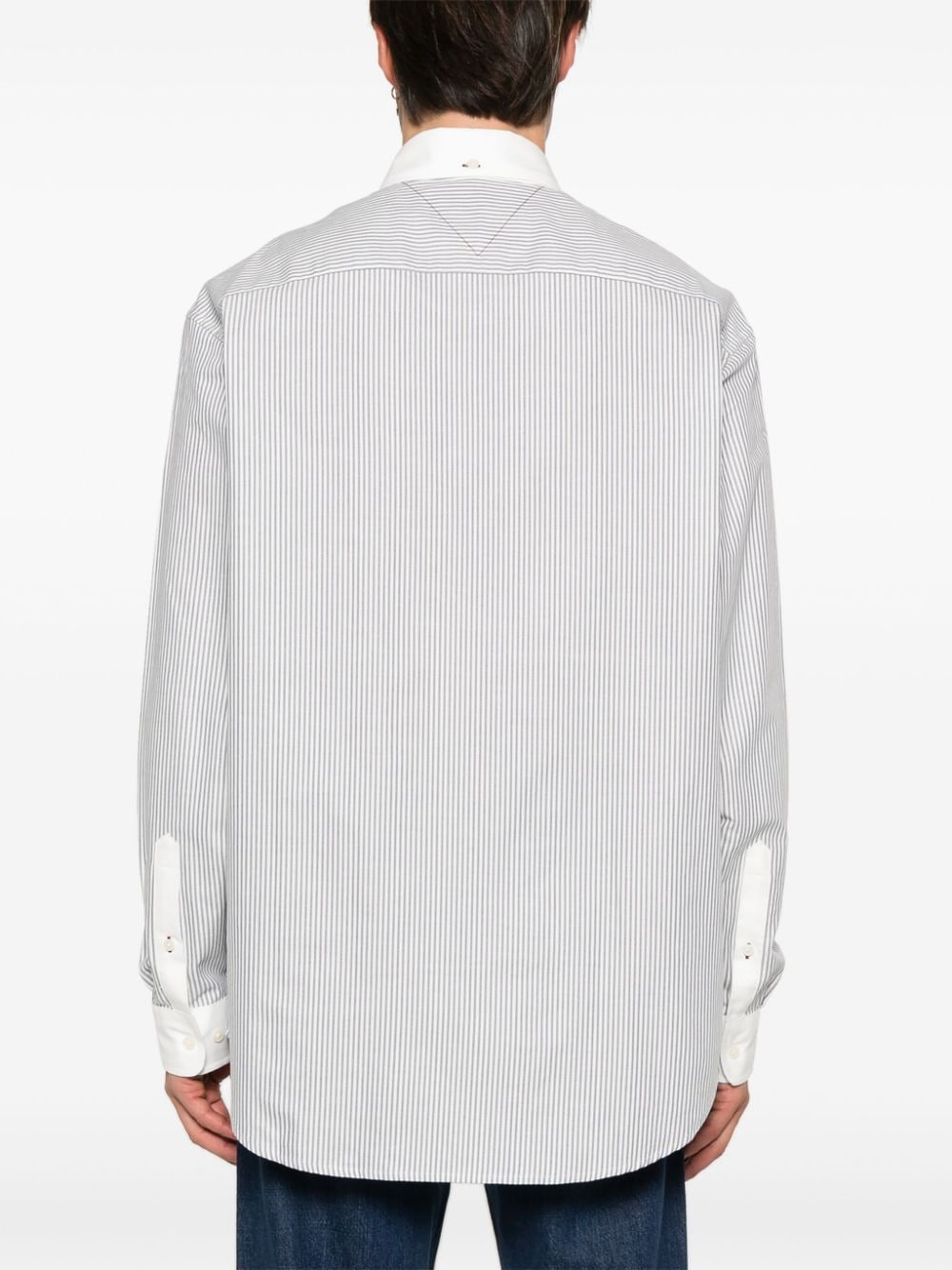 Shop Tommy Hilfiger Striped Shirt In White