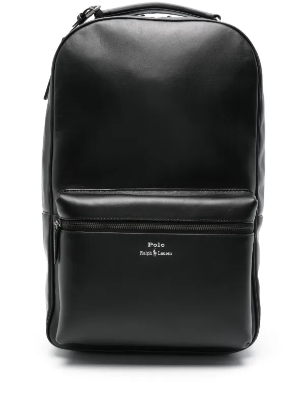 Polo Ralph Lauren Leather Backpack Black FARFETCH TR