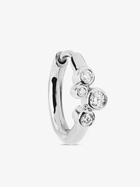 Maria Black 14kt white gold Elena diamond huggie earring
