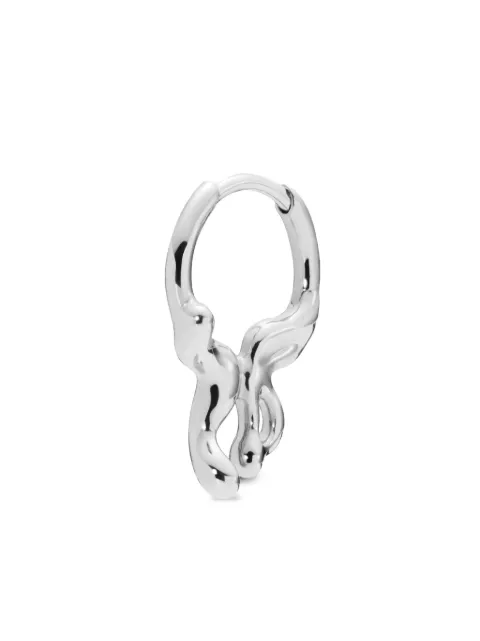 Maria Black 14kt white gold Papillon huggie earring