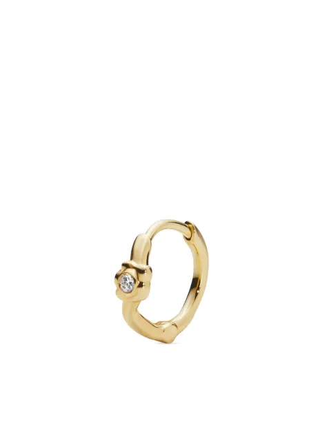 Maria Black Orecchino a cerchio Flora in oro giallo 14kt con diamanti