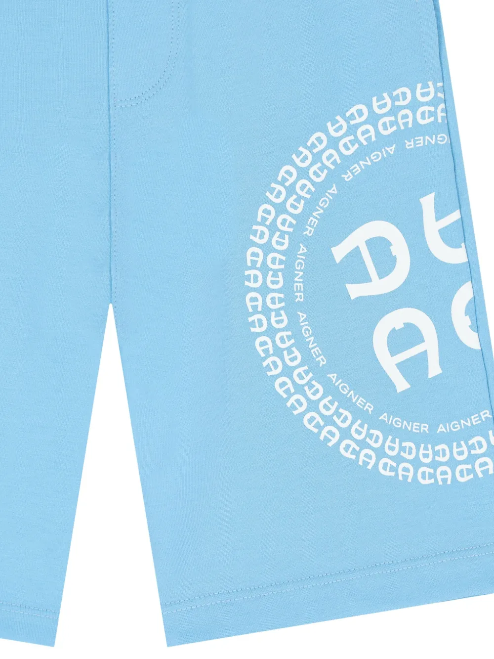 Shop Aigner Logo-print Shorts In Blue