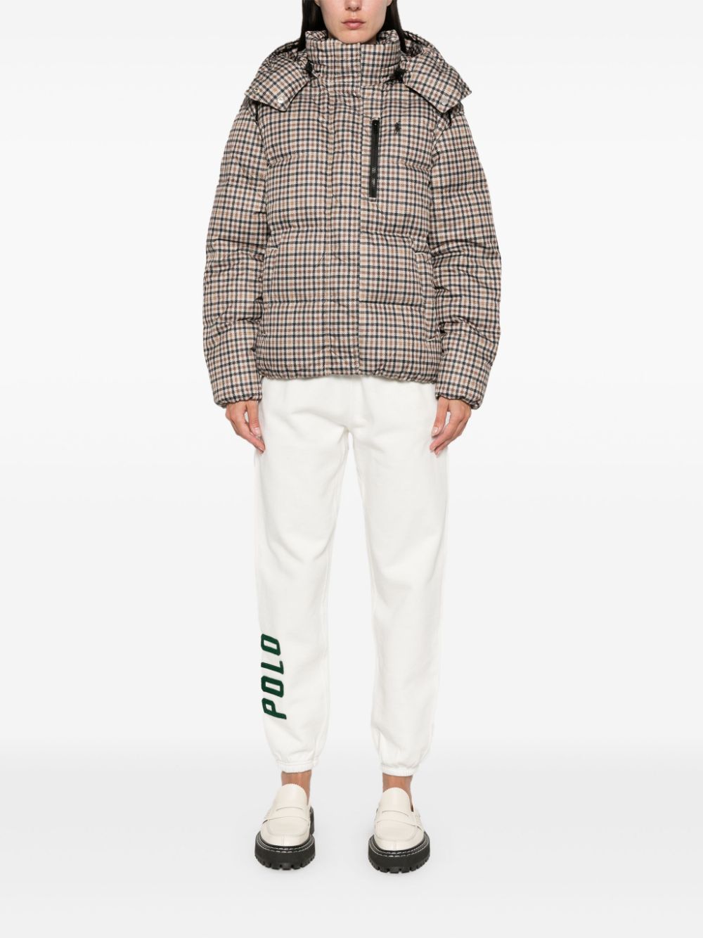 Polo Ralph Lauren houndstooth quilted jacket - Neutrals