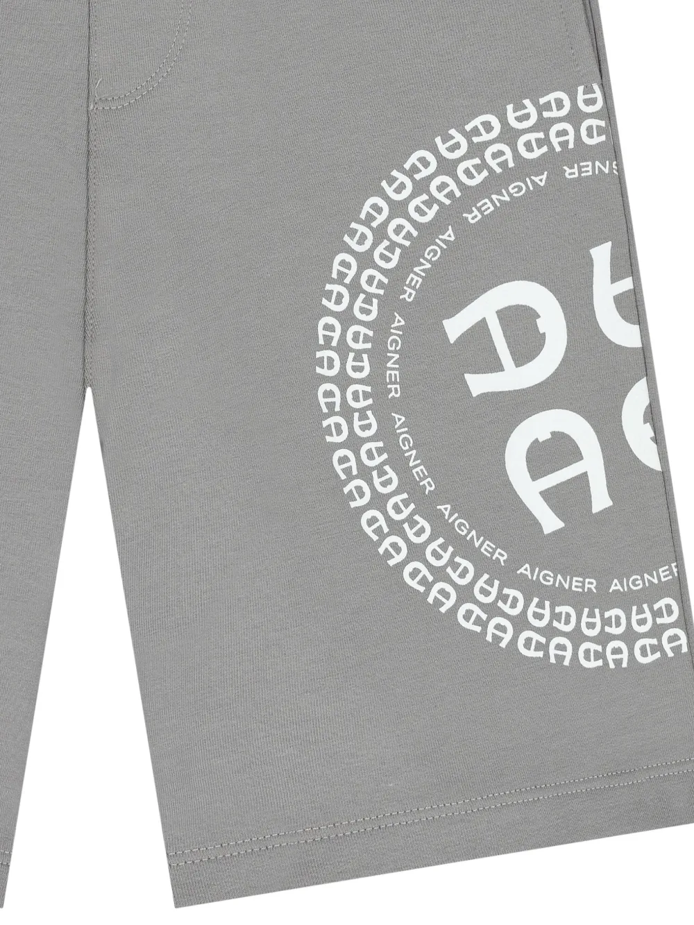 Aigner Kids Jersey trainingsshorts met print Grijs
