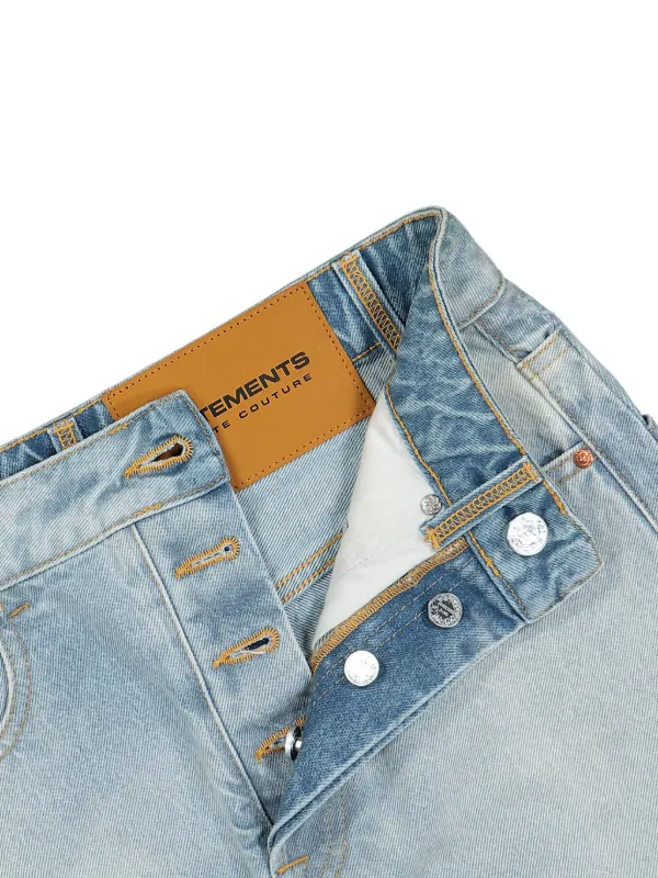VETEMENTS Inside-Out Denim Skirt | Blue | FARFETCH VETEMENTS Inside-Out Denim Skirt | Blue | FARFETCH