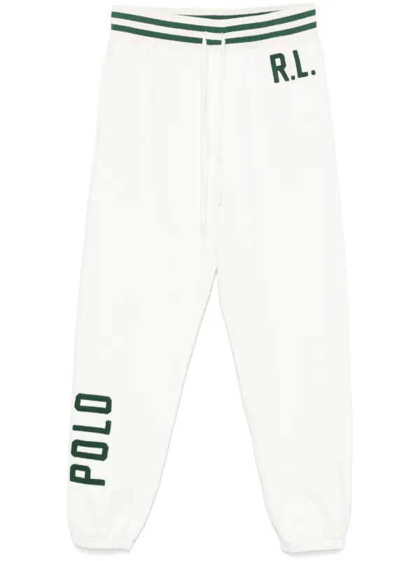 Polo Ralph Lauren logo applique Track Pants White FARFETCH UK