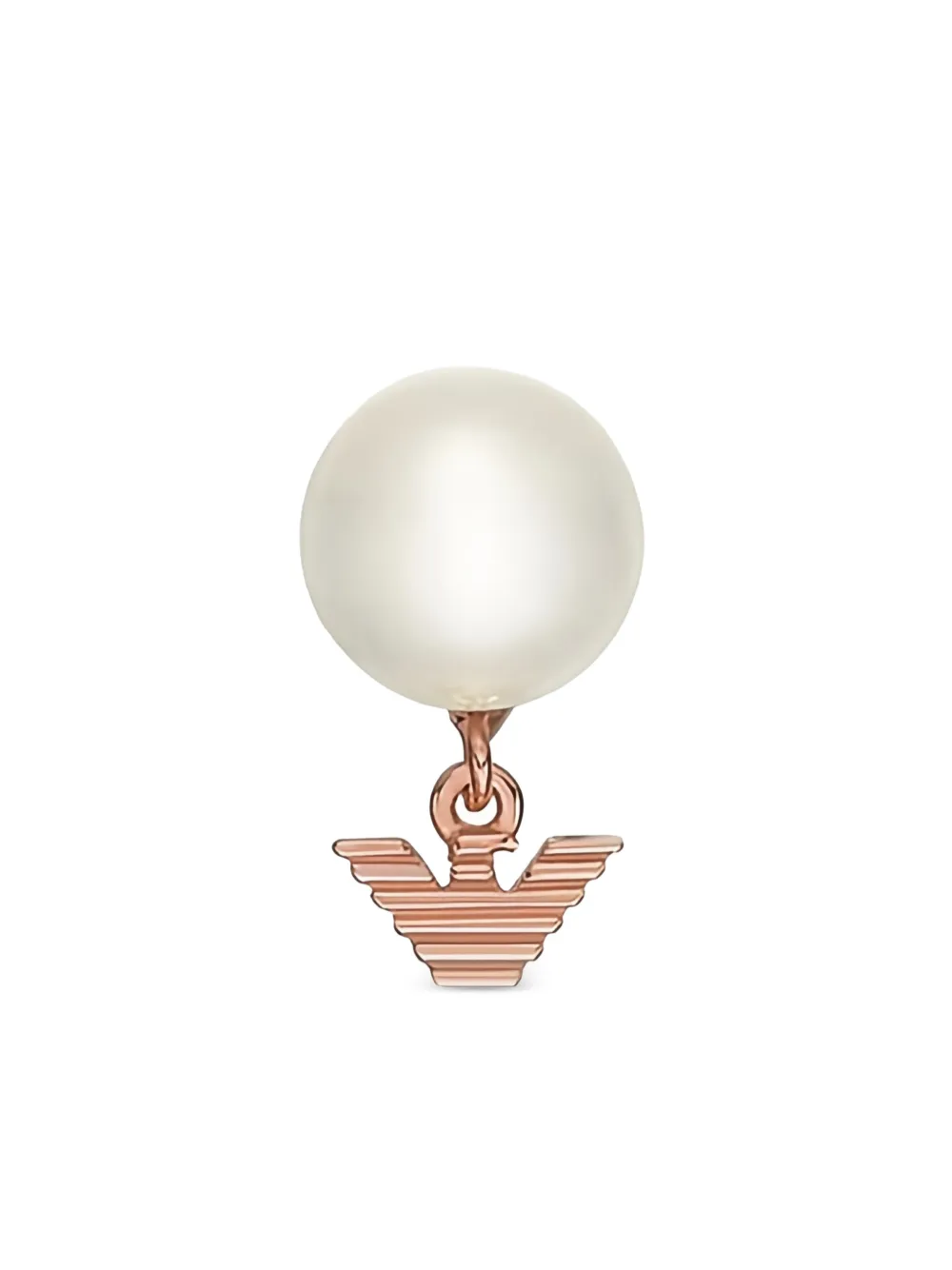 Emporio Armani logo-charm pearl earrings - Rosa