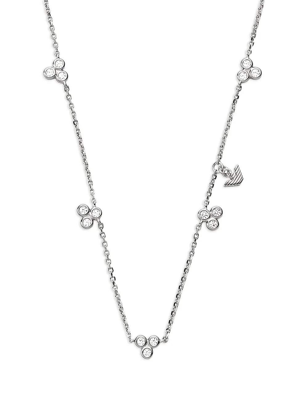 Emporio Armani crystal-embellished chain necklace - Argento