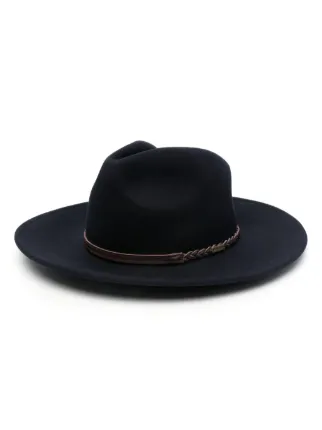 Barbour Tack Fedora Hat Blue FARFETCH CA