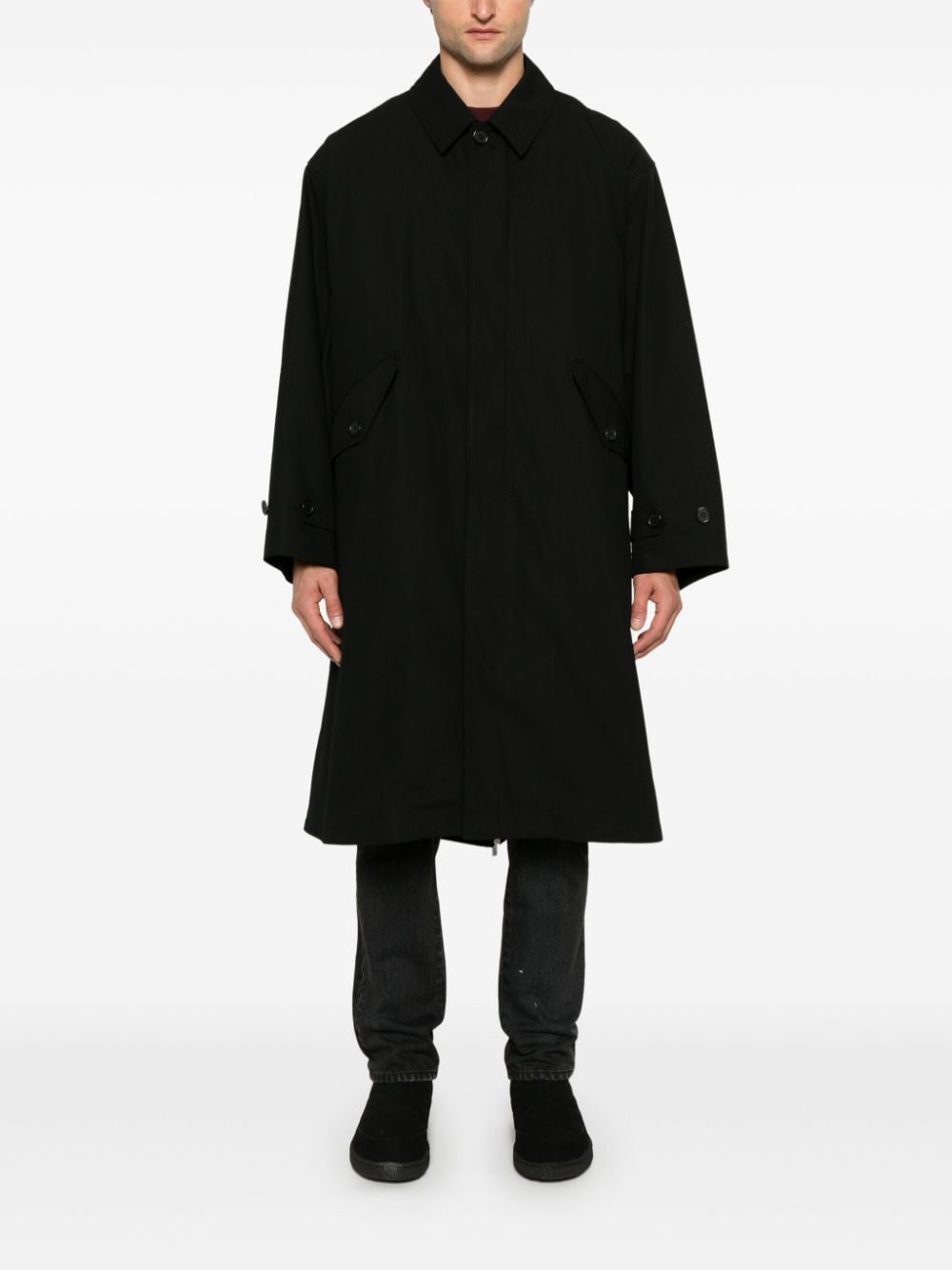 Shop Undercover Layered Parka In Black