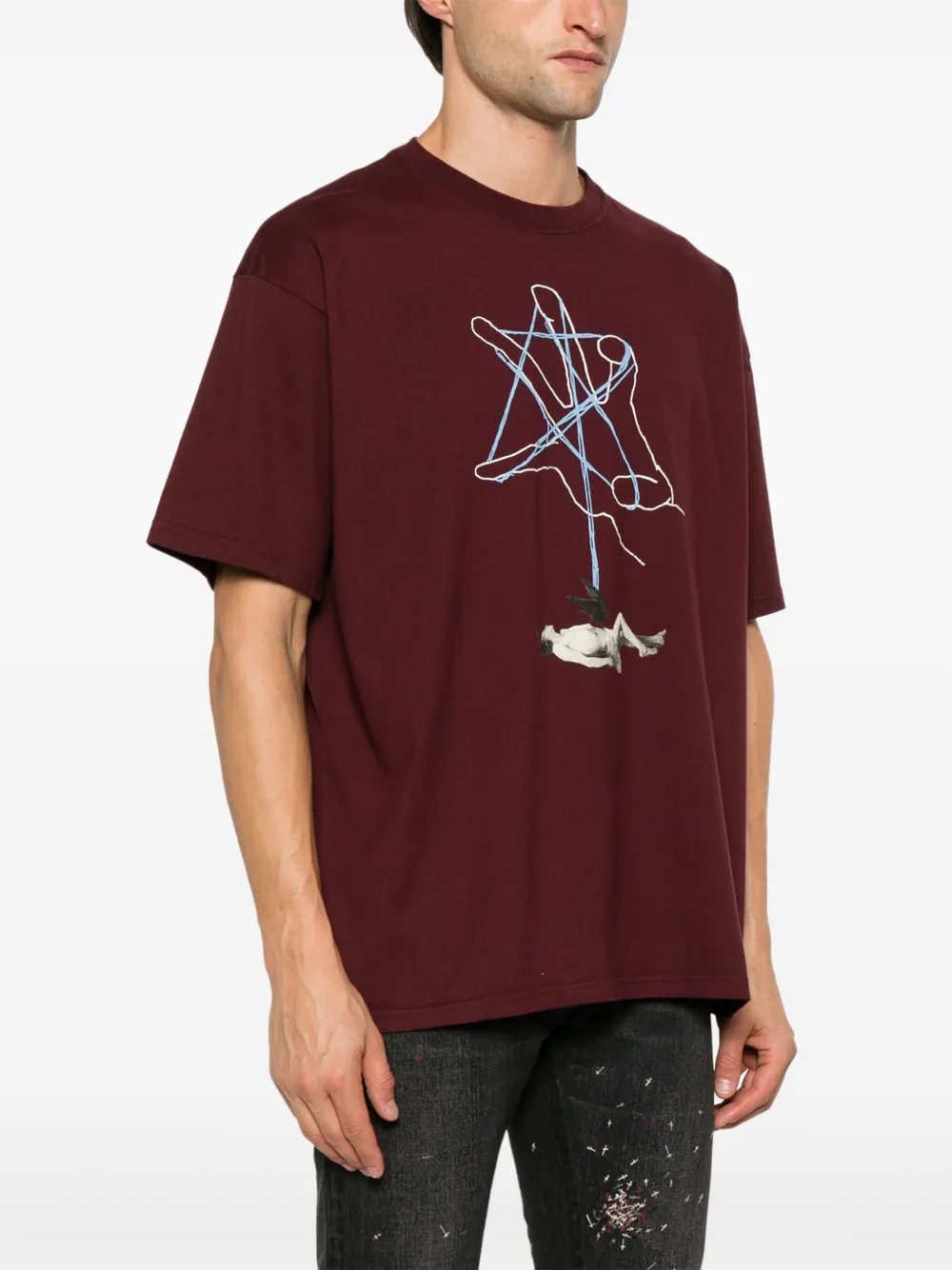 Undercover T-shirt met grafische print Rood