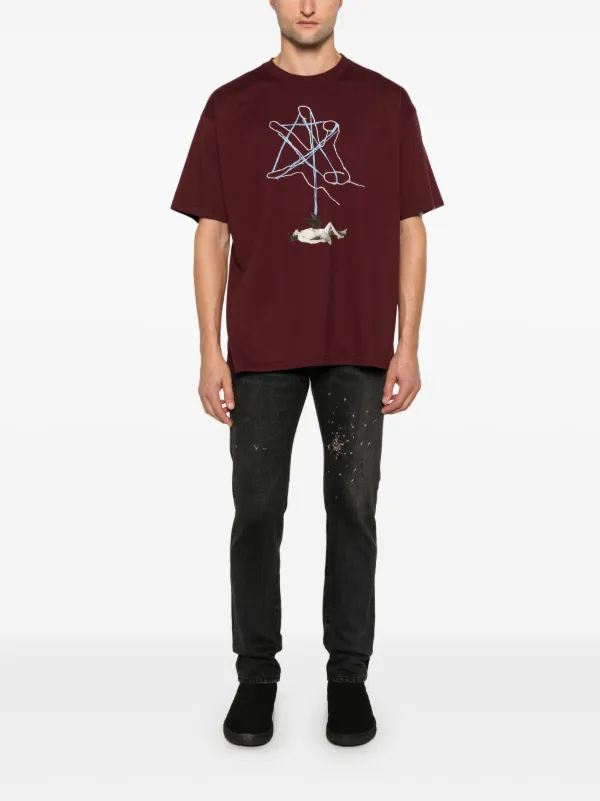【関税込み】UNDERCOVER レッド グラフィックTシャツ Undercover プリント Tシャツ | レッド | FARFETCH JP