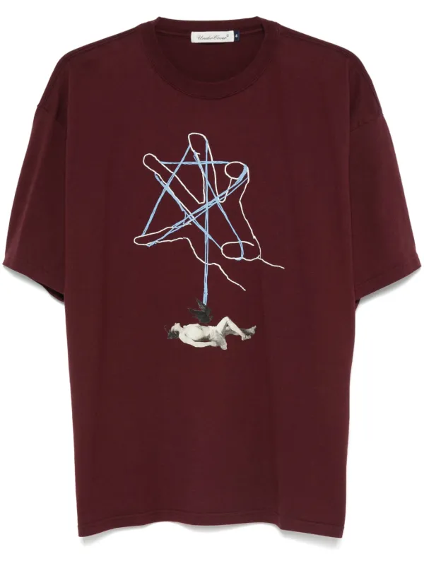 【関税込み】UNDERCOVER レッド グラフィックTシャツ Undercover プリント Tシャツ | レッド | FARFETCH JP