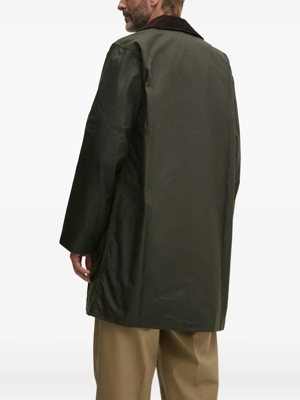 Barbour Jas met ribfluwelen kraag Groen