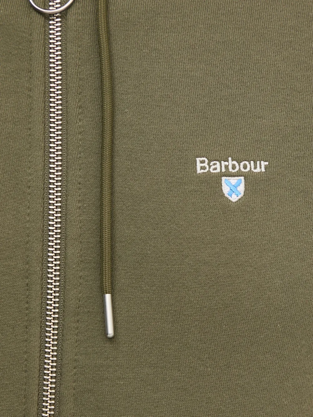 Barbour Hoodie met rits Groen