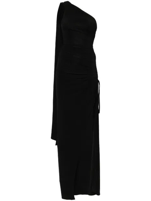 Atu Body Couture asymmetric ruched maxi dress