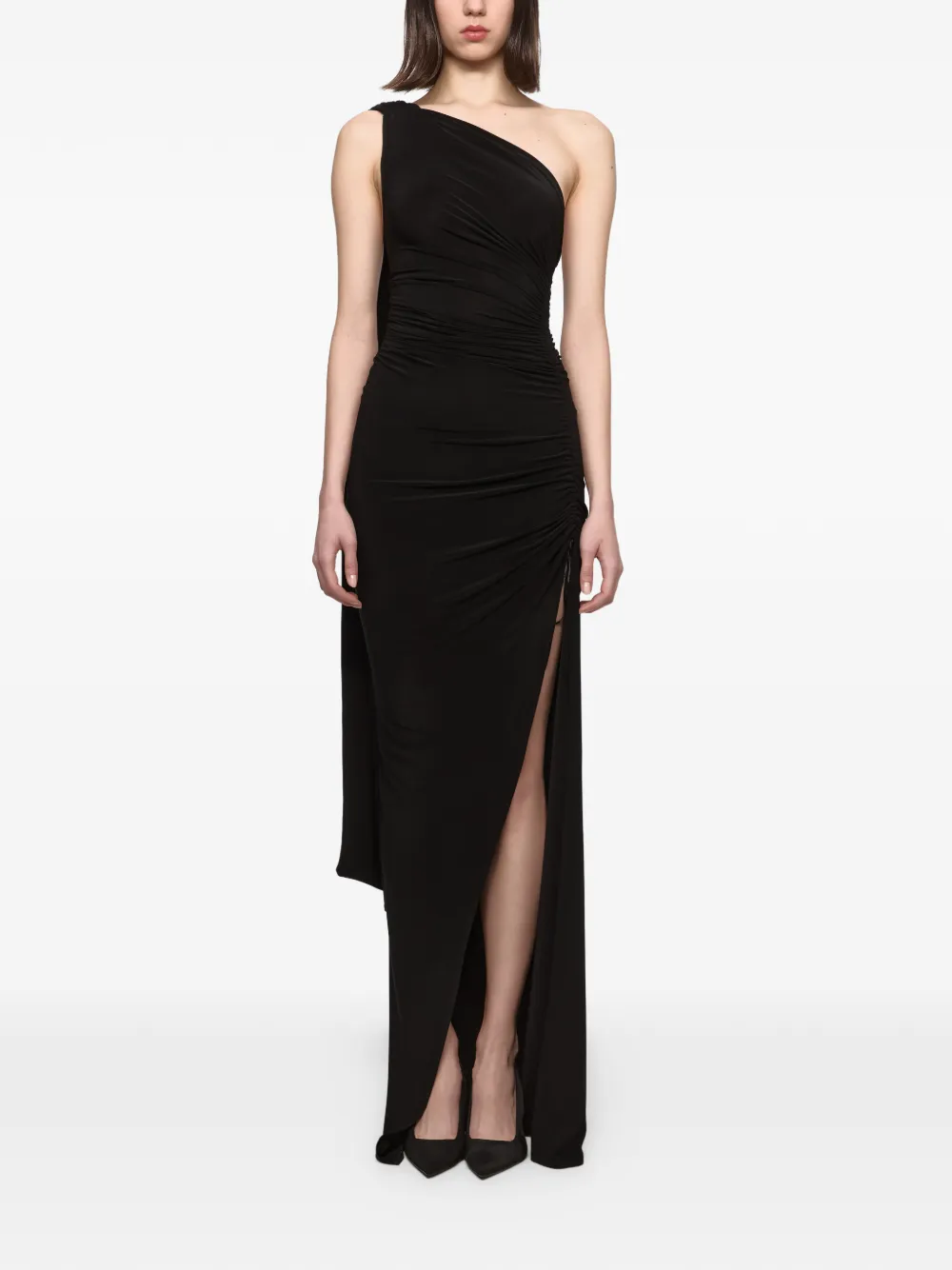 Atu Body Couture Asymmetrische maxi-jurk Zwart