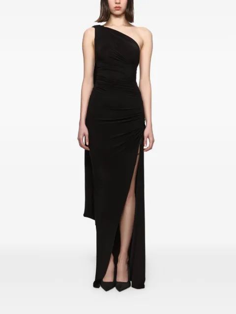 Atu Body Couture asymmetric ruched maxi dress