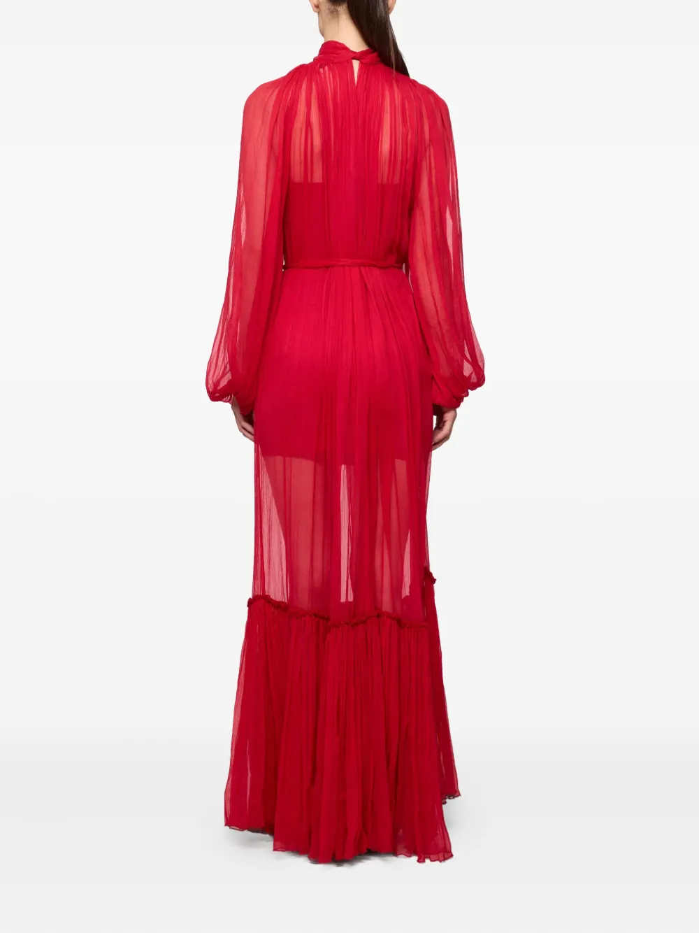Atu Body Couture Maxi-jurk met geplooid detail Rood