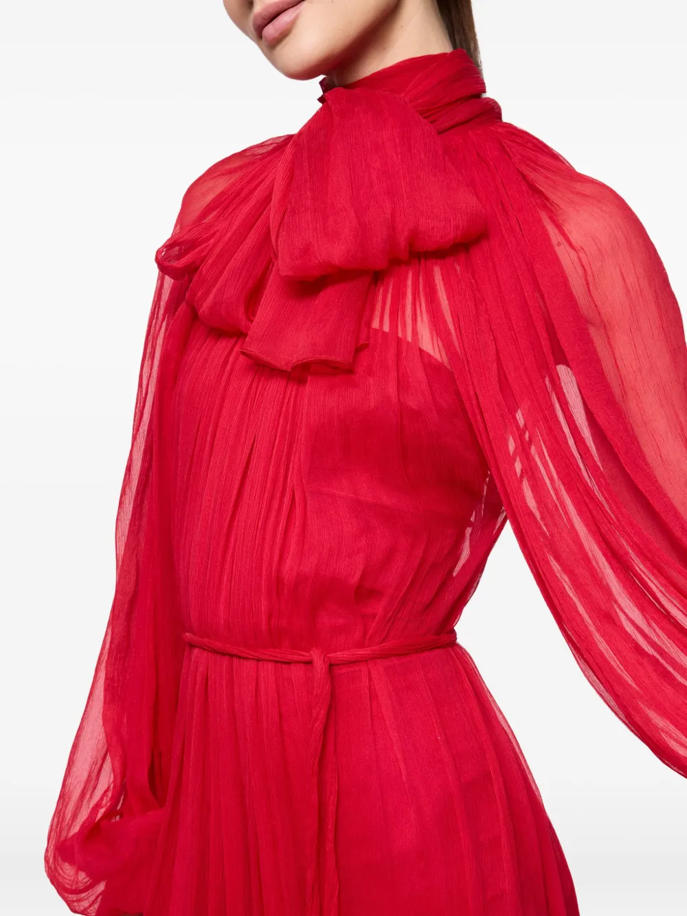 Atu Body Couture Maxi-jurk met geplooid detail Rood