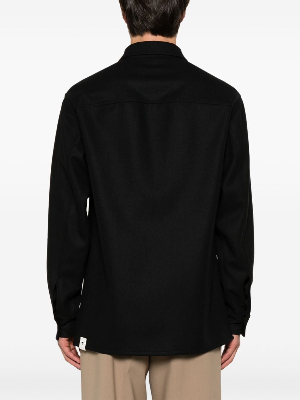 Shop Jil Sander + Virgin-wool Shirt In Black