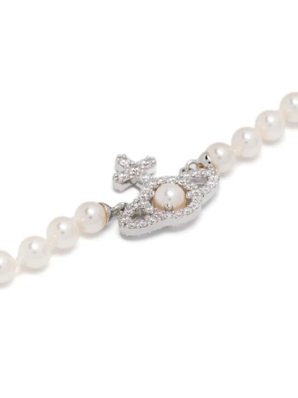 Vivienne Westwood Olympia Pearl Necklace | Silver | FARFETCH HK