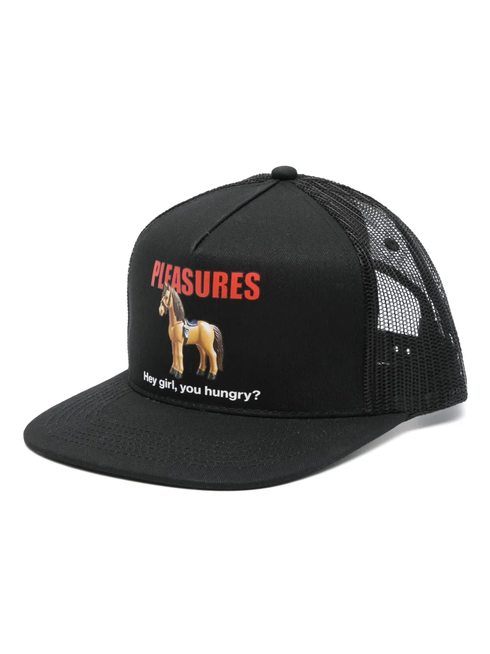 horse-print trucker cap