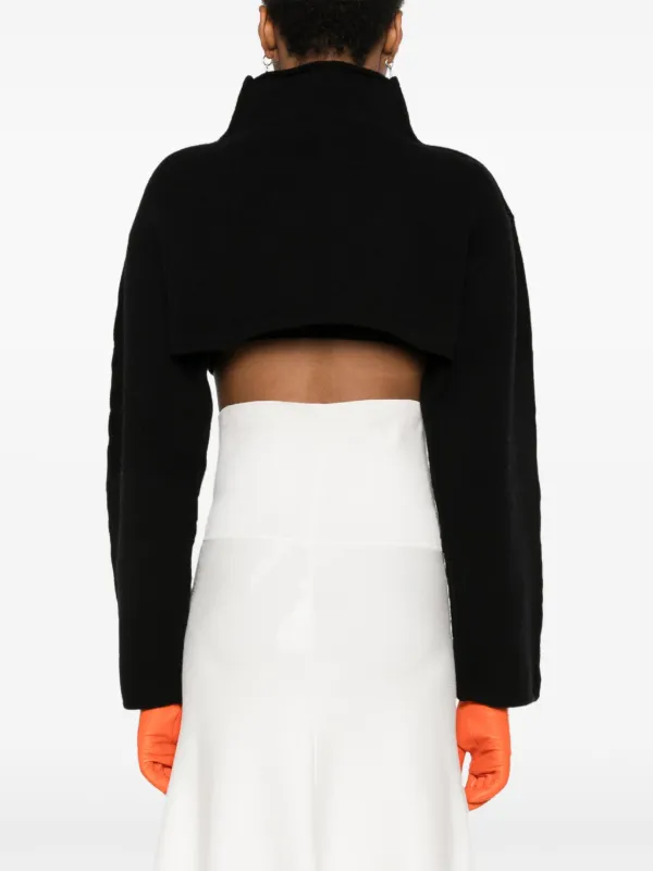 まるに Marni Cropped Sweater | Black | FARFETCH BN